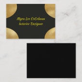 フェイク金ゴールドとブラック名刺 名刺 (正面/裏面)