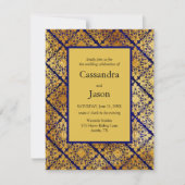 フェイク金ゴールドとブルー結婚ズ 招待状 (正面)