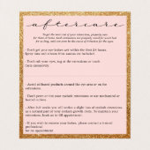 フェイク金ゴールドと赤面のピンクのまつげアフターケア 名刺 (内部フラット)