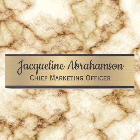 フェイク金ゴールドとBlack Office Door Sign No Logo サインプレート