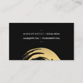 フェイク金ゴールドに白黒ラベルのバリエーションを付ける 名刺 (裏面)