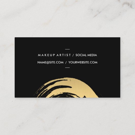 フェイク金ゴールドに白黒ラベルのバリエーションを付ける 名刺 (裏面)