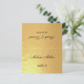 フェイク金ゴールドの結婚座席表印刷されたゲスト名 (スタンド正面)