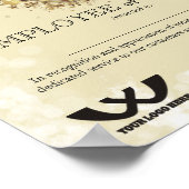 フェイク金ゴールドの記章の従業員 ポスター (角)