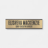 フェイク金ゴールドはっきりしたOfficeドアの署名シンボルや象徴名プレート サインプレート (正面)