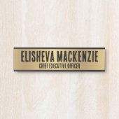 フェイク金ゴールドはっきりしたOfficeドアの署名シンボルや象徴名プレート サインプレート (正面)