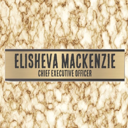 フェイク金ゴールドはっきりしたOfficeドアの署名シンボルや象徴名プレート サインプレート