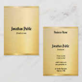 フェイク金ゴールドアクラシックメリカ文字ヴィンテージテンプレート 名刺 (正面/裏面)