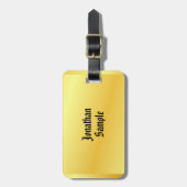 フェイク金ゴールドエレガントクラシックテンプレート旧スタイル文字 ラゲッジタグ (正面縦)