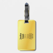 フェイク金ゴールドエレガントクラシックテンプレート旧スタイル文字 ラゲッジタグ (裏面縦)