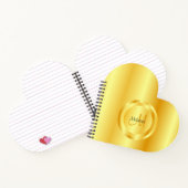 フェイク金ゴールドエレガントテンプレートモノグラムパーソナライズされた ノートブック (内部)