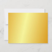 フェイク金ゴールドエレガントハンドスクリプト名文字テンプレート ノートカード (裏面)