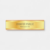 フェイク金ゴールドエレガントバラ金ゴールドモダンテンプレート サインプレート (正面)