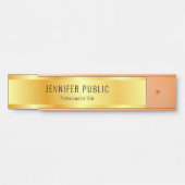 フェイク金ゴールドエレガントバラ金ゴールドモダンテンプレート サインプレート (正面)