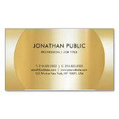 フェイク金ゴールドエレガントプロフェッショナルモダンテンプレート マグネット名刺 (正面)