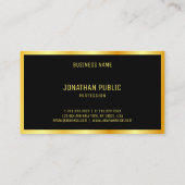 フェイク金ゴールドエレガントプロフェッショナルモダンテンプレート 名刺 (裏面)