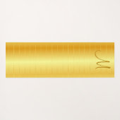 フェイク金ゴールドエレガントモダンテンプレート ヨガマット (裏面(横))