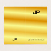 フェイク金ゴールドエレガントモダンプロフェッショナル 名刺 (外部フラット)