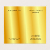 フェイク金ゴールドエレガントモダンプロフェッショナル 名刺 (内部フラット)