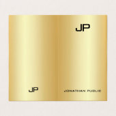 フェイク金ゴールドエレガントモダンプロフェッショナル 名刺 (外部フラット)