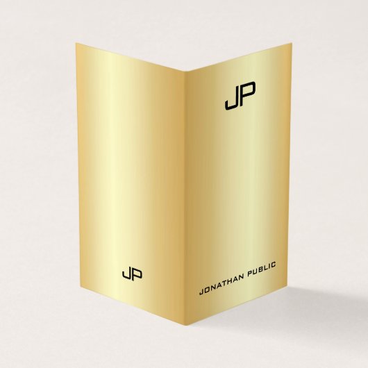 フェイク金ゴールドエレガントモダンプロフェッショナル 名刺 (外部)