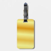 フェイク金ゴールドエレガントモノグモダンラムトレンディーテンプレート ラゲッジタグ (裏面縦)