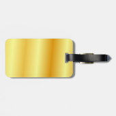 フェイク金ゴールドエレガントモノグモダンラムトレンディーテンプレート ラゲッジタグ (裏面横)