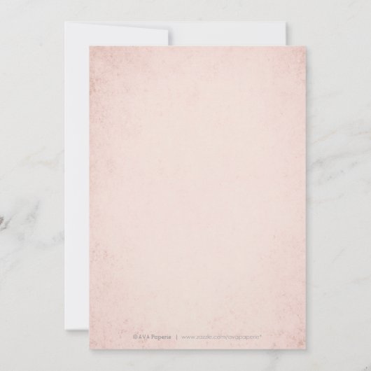 フェイク金ゴールドエレガントヴィンテージ結婚レース 招待状 (裏面)