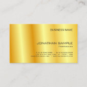 フェイク金ゴールドエレガント会社シンプルテンプレートモダン 名刺 (正面)