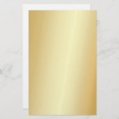 フェイク金ゴールドエレガント空白のテンプレートカスタム 便箋 (正面/裏面)