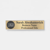 フェイク金ゴールドオフィスのドアの署名エレガント業務 サインプレート (正面)