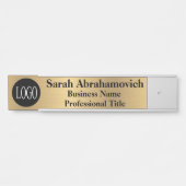 フェイク金ゴールドオフィスのドアの署名エレガント業務 サインプレート (正面)