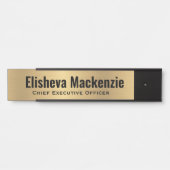 フェイク金ゴールドオフィスのドア名プレート記号 サインプレート (正面)