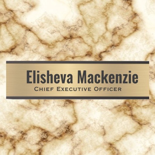 フェイク金ゴールドオフィスのドア名プレート記号 サインプレート