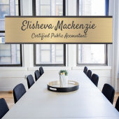 フェイク金ゴールドオフィスのドア記号シンボルや象徴名プレートCPA サインプレート