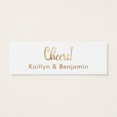 フェイク金ゴールドオンホワイトドリンクチケットカードの挿入 (裏面)