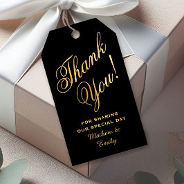 フェイク金ゴールドカスタマイズフォント結婚式の引き出物 ギフトタグ