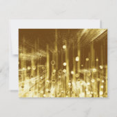 フェイク金ゴールドキラキラしたFab紙吹雪キラキラ点 招待状 (裏面)