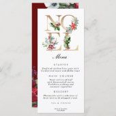 フェイク金ゴールドクリスマス結婚休暇カード メニュー (正面/裏面)