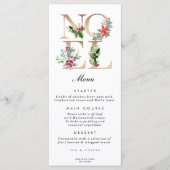 フェイク金ゴールドクリスマス結婚休暇カード メニュー (正面)