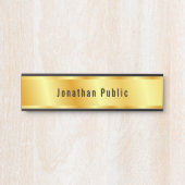 フェイク金ゴールドグエレガントラマトレンディーテンプレート サインプレート (正面)
