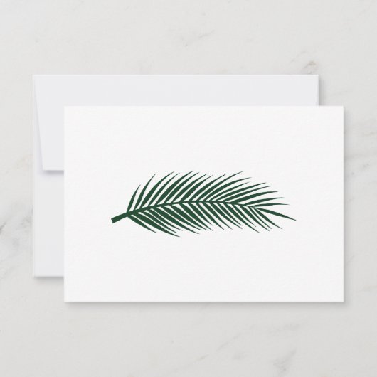 フェイク金ゴールドグモダンリーンエレガントな結婚式 出欠カード (裏面)