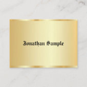 フェイク金ゴールドグラマーテンプレートオールド文字パーソナライズされた 名刺 (正面)
