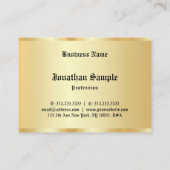 フェイク金ゴールドグラマーテンプレートオールド文字パーソナライズされた 名刺 (裏面)