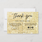 フェイク金ゴールドグリッターありがとうございますメディア挿入 (正面)