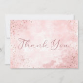 フェイク金ゴールドグリッターとピモダンック結婚ス サンキューカード (正面)
