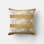 フェイク金ゴールドグリッターと白 クッション (裏面)