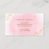 フェイク金ゴールドグリッタークイーンビー 名刺 (裏面)