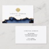 フェイク金ゴールドグリッターシーシェルロゴ 名刺 (正面/裏面)