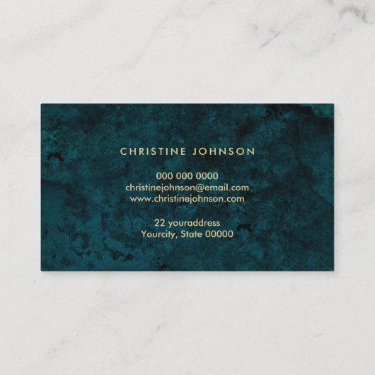 フェイク金ゴールドグリッターデザイン 名刺 (裏面)